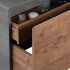 База под накладную раковину Mesa 1000 подвесная, 1 выкатной/1 скрытый ящик soft close, T.Oak + Beton