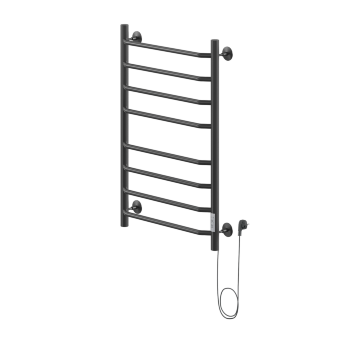 Полотенцесушитель Электрич.кабельный Ника WAY-3 80/50 RAL9005 черный матовый правый тэн