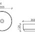 Умывальник чаша накладная круглая Element 355*355*125мм