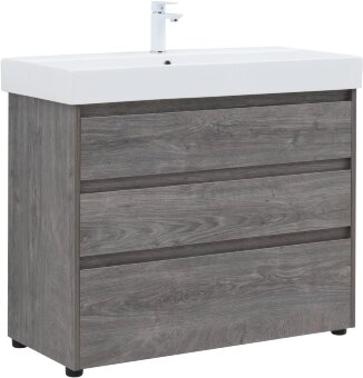 Тумба под раковину Aquanet Nova Lite 100 дуб рошелье (3 ящика)