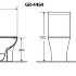 Унитаз напольный Grossman Classic GR-4464S Безободковый с тонкой крышкой, 2 места