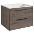 База под раковину Chiara 2D 600 подвесная, 2 выкатных ящика soft-close, R.Oak