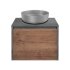 База под накладную раковину Mesa 600 подвесная, 1 выкатной/1 скрытый ящик soft close, T.Oak + Beton База под накладную раковину Mesa 600 подвесная, 1 выкатной/1 скрытый ящик soft close, T.Oak + Beton