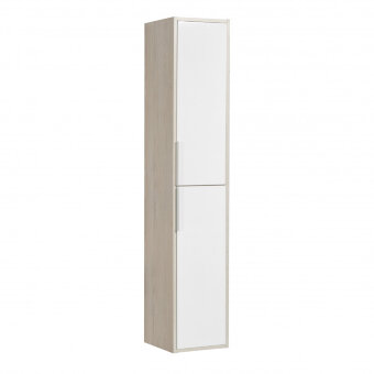 Шкаф-колонна РИКО 30, подвесная, белый, ясень фабрик