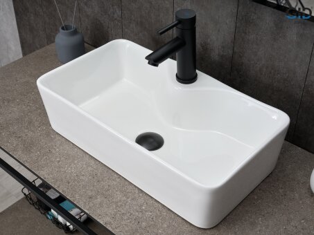 Раковина Gid N9092 51202 накладная белая 55x31x14