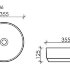 Умывальник чаша накладная круглая (цвет Белый Матовый) Element 355*355*125мм