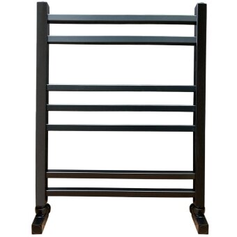 Полотенцесушитель Ника MODERN ЛМ-5 60/50 RAL9005 черный матовый с вентилями (комплект люкс)