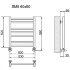 Полотенцесушитель Ника MODERN ЛМ-5 60/50 RAL9005 черный матовый с вентилями (комплект люкс)