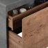 База под накладную раковину Mesa 800 подвесная, 1 выкатной/1 скрытый ящик soft close, T.Oak + Beton