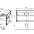 База под накладную раковину Mesa 800 подвесная, 1 выкатной/1 скрытый ящик soft close, T.Oak + Beton