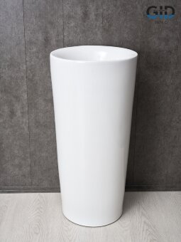 Раковина Gid Nb130w 81118 накладная белая 41x41x85