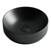 Умывальник чаша накладная круглая (цвет Чёрный Матовый) Element 355*355*125мм