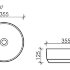 Умывальник чаша накладная круглая (цвет Чёрный Матовый) Element 355*355*125мм