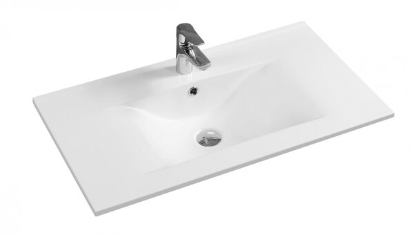 Раковина Gid NYJ807-100 71118 встраиваемая сверху белая 101.5x46.5x17