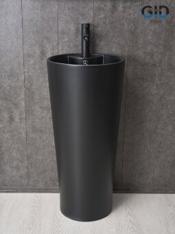 Раковина Gid Nb131bm 81120 накладная черная матовая 40x40x84