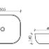 Умывальник чаша накладная прямоугольная Element 505*405*140мм