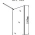 Шторка для ванны 80х150 GROSSMAN GR-103N профиль хром стекло с рисунком 6 мм