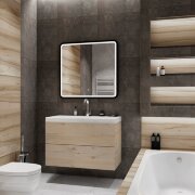 База под раковину подвесная с двумя выкатными ящиками, 800x450x550, AM-Verona-Push-800-2C-SO-GP-TS