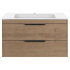 База под раковину Chiara 2D 800 подвесная, 2 выкатных ящика soft-close, N.Oak