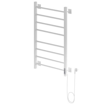 Полотенцесушитель Электрич.кабельный Ника STEP-3 80/50 RAL9016 белый матовый правый тэн