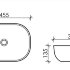 Умывальник чаша накладная прямоугольная Element 455*325*135мм