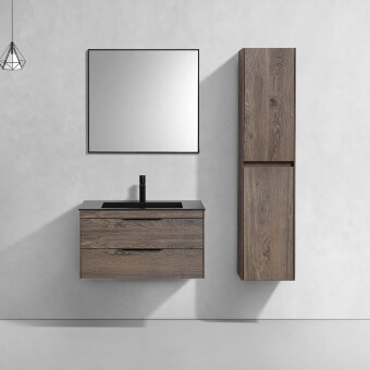 База под раковину Chiara 2D 800 подвесная, 2 выкатных ящика soft-close, R.Oak