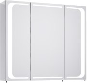 Милан шкаф-зеркало с подсветкой, цвет белый Mil.04.08,