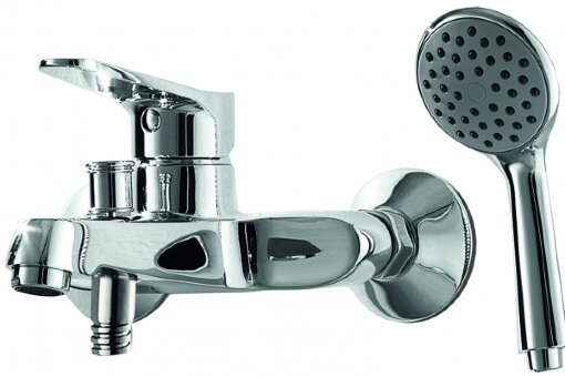 Смеситель для ванны с коротким изливом с аксессуарами Bravat Eco Смеситель для ванны с коротким изливом с аксессуарами Bravat Eco