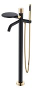 Смеситель STICK напольный BLACK TOUCH GOLD