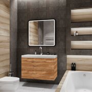 База под раковину подвесная с двумя выкатными ящиками, 800x450x550, AM-Verona-Push-800-2C-SO-RK