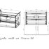 База под раковину Chiara 2D 800 подвесная, 2 выкатных ящика soft-close, T.Oak