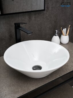 Раковина Gid N9102 51210 накладная белая 42x42x15