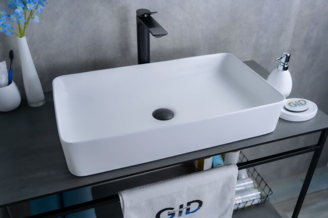 Раковина Gid Wm9396 51189 накладная белый матовый 60x34x11 Раковина Gid Wm9396 51189 накладная белый матовый 60x34x11