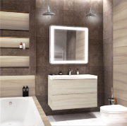 База под раковину подвесная с двумя выкатными ящиками, 800x450x550, AM-Verona-Push-800-2C-SO-RS-TS