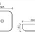 Умывальник чаша накладная квадратная Element 385*385*135мм