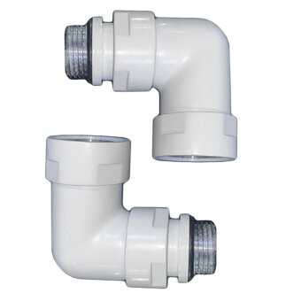 Американка для полотенцесушителя  угл 3/4" x 1/2"  г/ш  762SCH0504 со сгоном RAL9016 белая матовая*