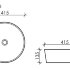 Умывальник чаша накладная круглая  Element 415*415*135мм