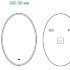 Зеркало с подсветкой и подогревом "Palermo 600x900" AM-Pal-600-900-DS-F-H