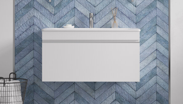 Тумба подвесная VELVEX Pulsus 100 белая