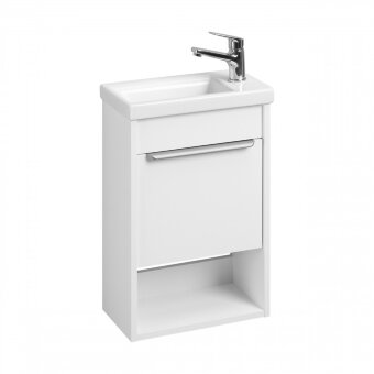 Тумба-умывальник ХОУП 40, 1 дв., подвесная, белый матовый (под раковину МИРАНДА 40)