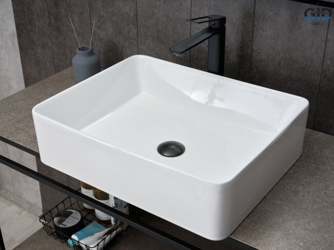 Раковина Gid N9104 51236 накладная белая 52x41x13.5 Раковина Gid N9104 51236 накладная белая 52x41x13.5