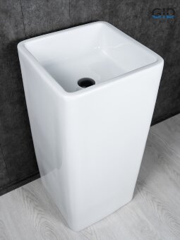 Раковина Gid Nb149 81119 накладная белая 41x41x85