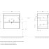 База под раковину подвесная BelBagno KRAFT 39-600/390-2C-SO-PP Pino Pasadena