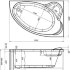 Акриловая ванна Aquanet Mayorca 150x100 R (с каркасом)