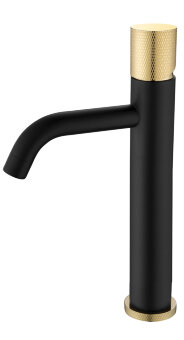 Смеситель STICK для умыв. выс. BLACK TOUCH GOLD_Комплект