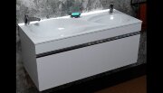 Тумба подвесная VELVEX Otto 100 белая с раковиной VELVEX Otto 100