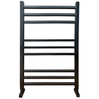 Полотенцесушитель Ника MODERN ЛМ-5 80/50 RAL9005 черный матовый с вентилями (комплект люкс)