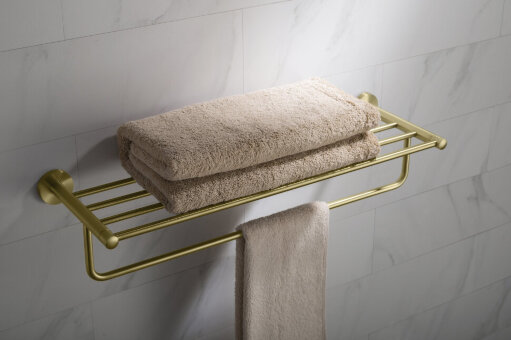 Полка для полотенец Timo Saona 13058/17 золото матовое Полка для полотенец Timo Saona 13058/17 золото матовое