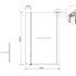 Шторка для ванны распашная 15х80х140 GROSSMAN GR-108 профиль хром стекло прозрачное 6 мм