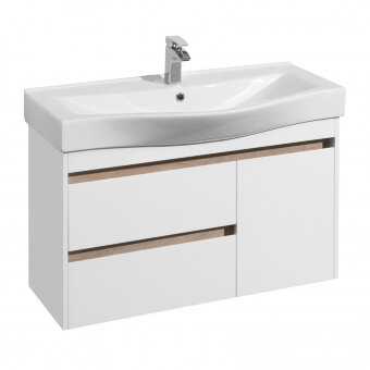 Тумба НОРТОН 100, белая (под раковину БЕВЕРЛИ 100)